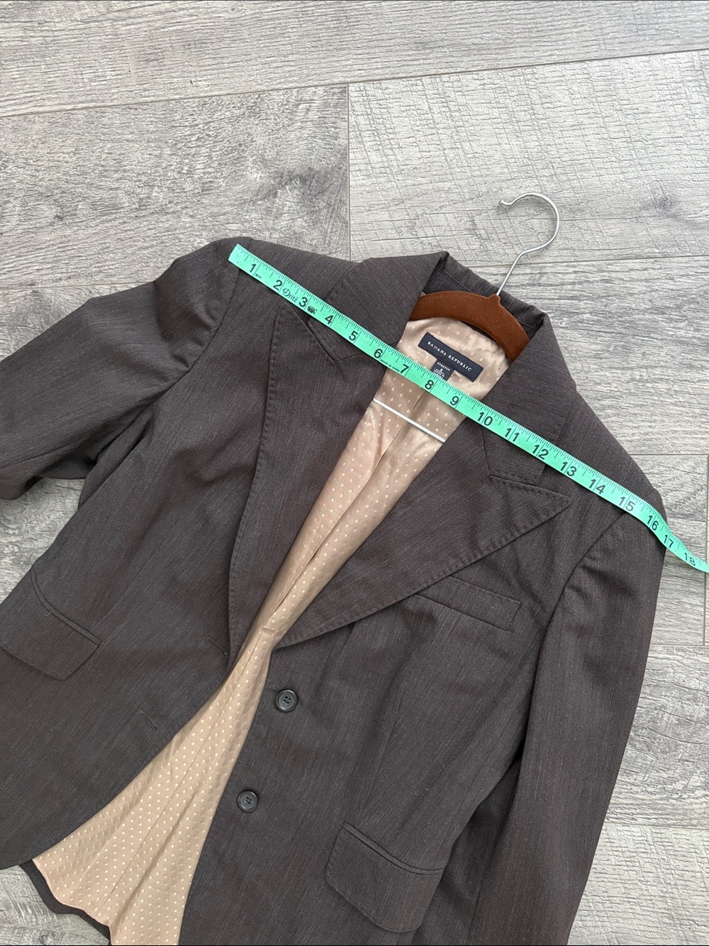 Banana Republic Brown women’s Two-Piece Suit Jacket & Pants Sz 8 Wool blended - Picture 10 of 12